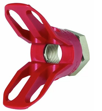 Titan flat tip guard for sprayer accessory, protective attachment with a flat spray tip design for even application.