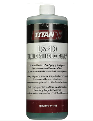 Titan Liquid Shield 1-quart sprayer accessory case, featuring multiple sprayer components in a sturdy storage case.