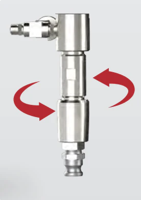 Titan Hydrax 4540 to 7230 FS electric airless sprayer conversion kit with retaining nut, bypass valve, return hose, and inlet cam lock.