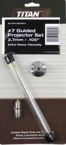 Titan Max II Pro Set sprayer accessory, featuring various nozzle attachments and tools for professional spraying applications.