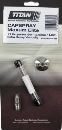 Titan #7 Elite Pro Set sprayer accessory showing nozzle and attachment components on a white background.