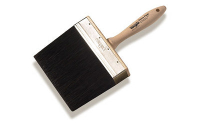 Corona Brush China Fleet 6-inch paint brushes displayed with natural bristle tips and sturdy wooden handles.