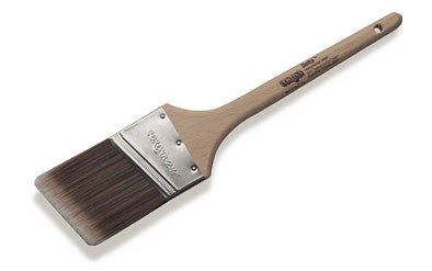 Set of six Corona Brush Delta 1.5-inch paint brushes with wooden handles and nylon bristles for detailed painting projects.