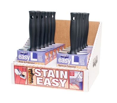 Corona Brush Easy L Display 193 paint brushes arranged on a display stand, showcasing various brush sizes and types.