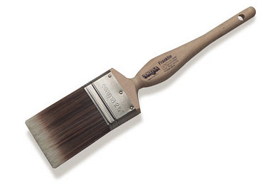 Set of six Franklin 2.5-inch paint brushes by Corona Brush, featuring wooden handles and synthetic bristles for painting projects.