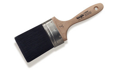 Set of six Corona Brush Linden 3-inch paint brushes with wooden handles, ideal for detailed painting and DIY projects.
