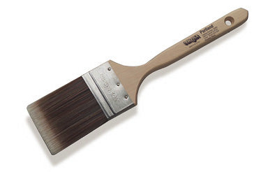 Set of six Corona Brush Portland 2.5-inch paint brushes with wooden handles and natural bristles for detailed painting projects.