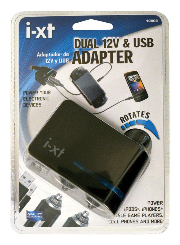 Emery Jensen dual 12V USB adapter with inverter, fan, and light for versatile vehicle or portable power use.