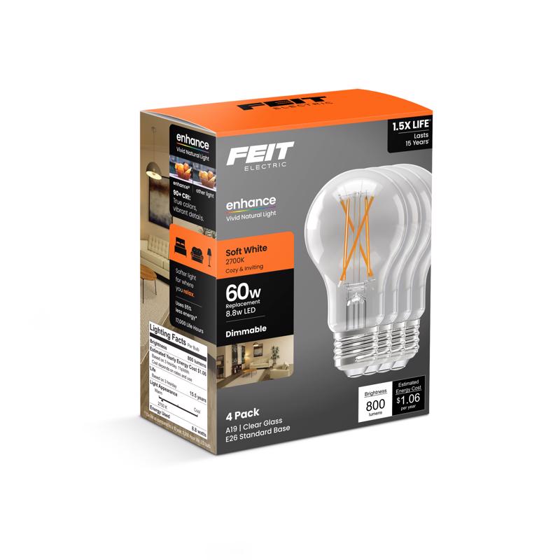 FLMN LED A19 SW 9W 4PK