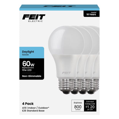 LED A19 E26 60W DL 4PK
