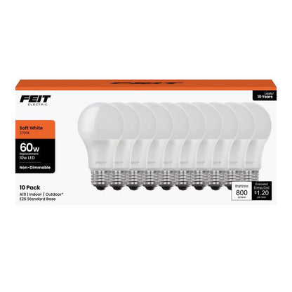 LED A19 E26 WW 60W 10PK - Pack of 4