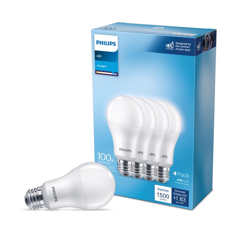 PH LED A19 DL 100W 4PK