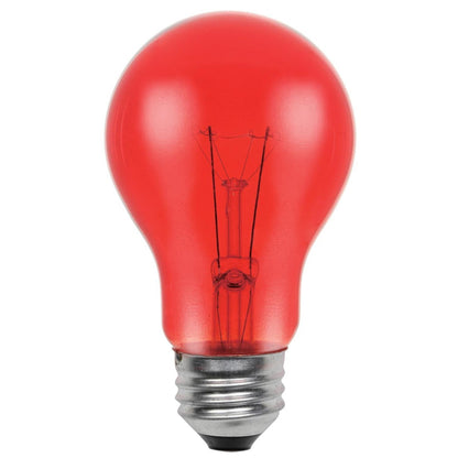 INCN A19 E26 RED 25W 1PK
