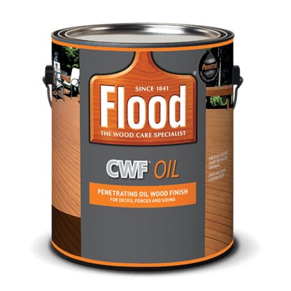 Emery Jensen CWF-Oil Clear Gal VOC above ground tank protection in a pack of four, suitable for outdoor fuel storage.
