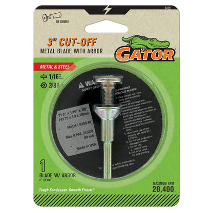 Cut-off BLADE W/arbor 3"