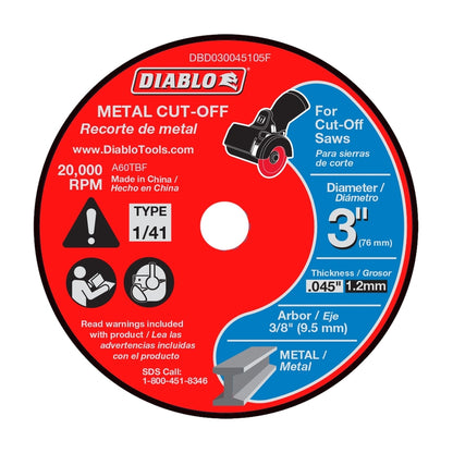 METAL Cut-off DISC 3"D