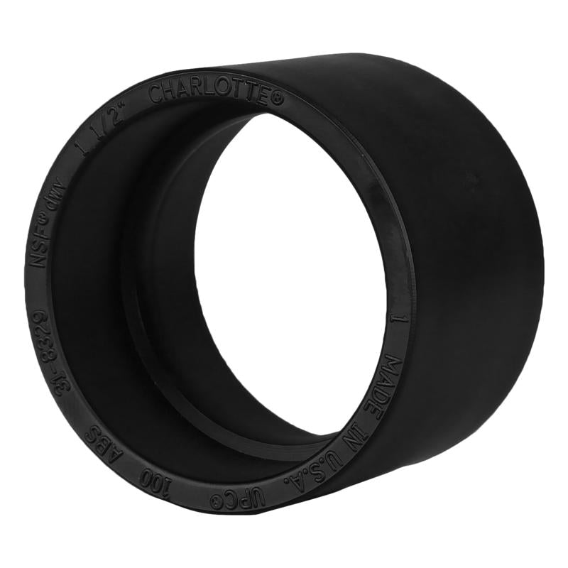 Pair of Emery Jensen 1.5-inch ABS DWV fittings for drain, waste, and vent plumbing applications, shown in the image.