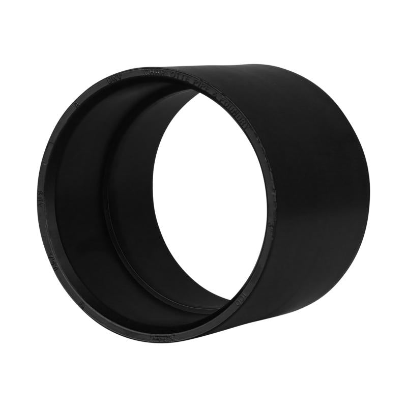 Emery Jensen couple ABS DWV fitting, 3-inch HXH, used for drainage and waste pipe connections in plumbing systems.