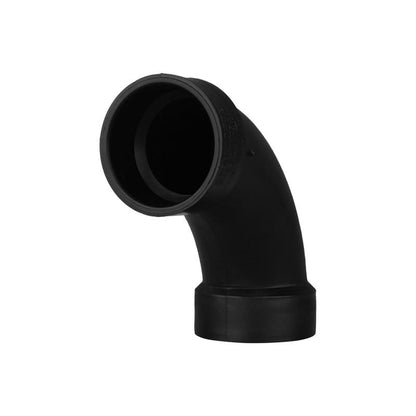 Emery Jensen 90° ABS DWV elbow fitting for plumbing, with 1.5-inch diameter, made of durable ABS plastic.