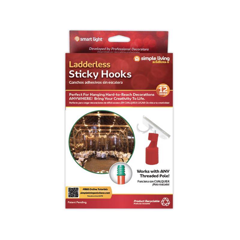 Set of 12 Emery Jensen ladderless hooks for organizing tools and accessories, designed for versatile mounting and secure hold.
