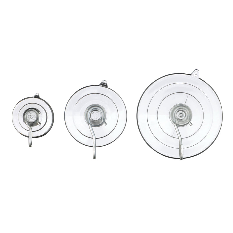 Set of 10 Emery Jensen suction cup hooks with hooks, ideal for bathroom or kitchen organization, versatile holder accessories.