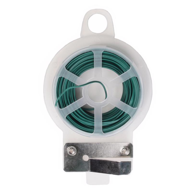 Emery Jensen wire tie with cutter, 288-inch length, sturdy plastic holder for secure cable management and bundling.