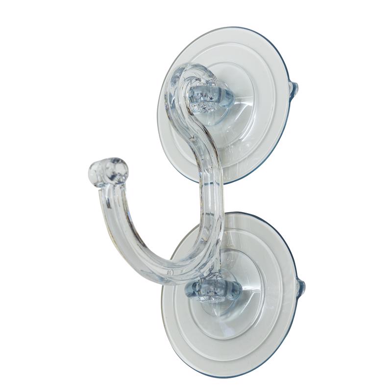 Emery Jensen clear wreath hook set with 50 hooks for hanging wreaths and accessories, made of durable plastic.