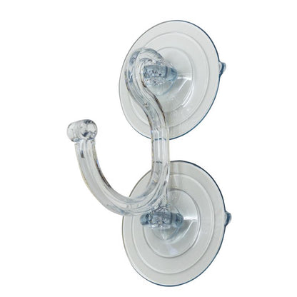 Emery Jensen clear wreath hook set with 50 hooks for hanging wreaths and accessories, made of durable plastic.