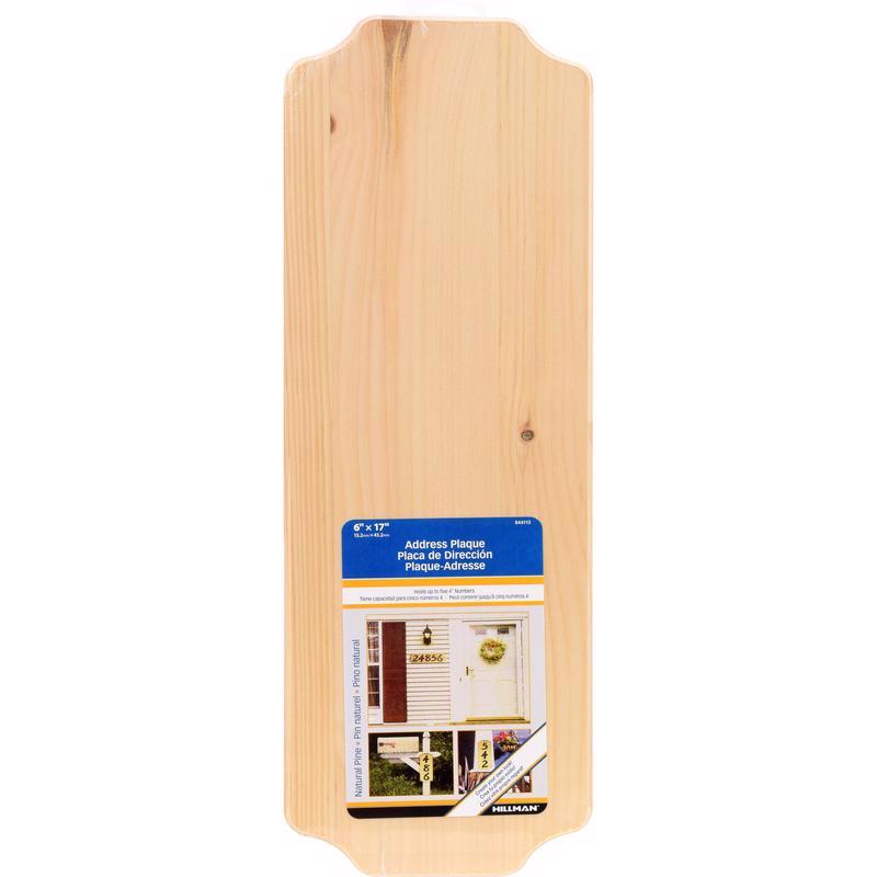 ADDRESS PLATE NTRL WOOD - Pack of 3
