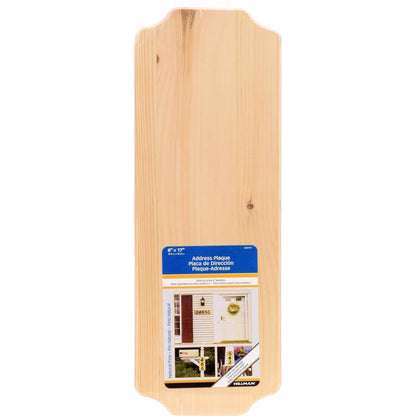ADDRESS PLATE NTRL WOOD - Pack of 3