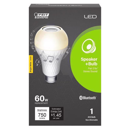 LED SPEAKR A19E26 60W BW