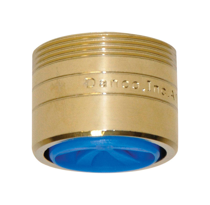 Emery Jensen dual aerator for faucets, 1.5 GPM flow rate, in a plumbing fixture with a chrome finish.