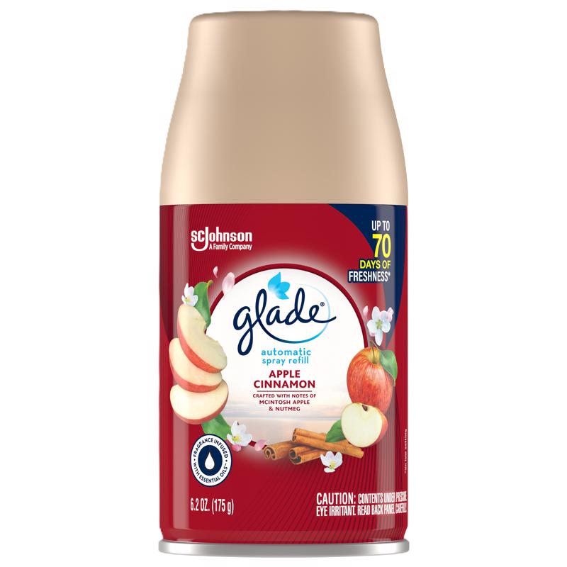 Six Emery Jensen aerosol air fresheners in 6.2oz cans, designed to freshen indoor spaces with a cinnamon scent.