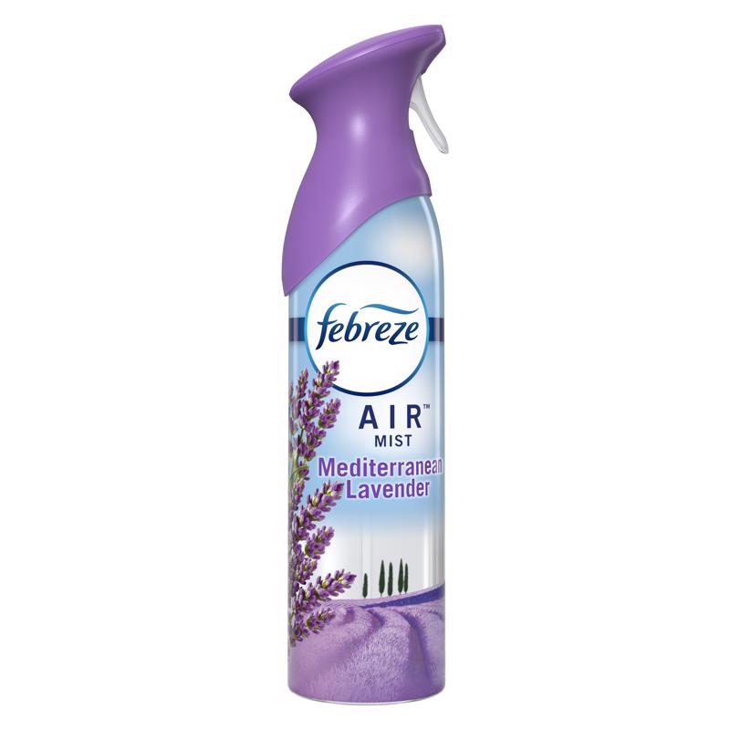 Pack of six Emery Jensen aerosol air fresheners with lavender scent in sleek spray cans for fresh, clean indoor air.