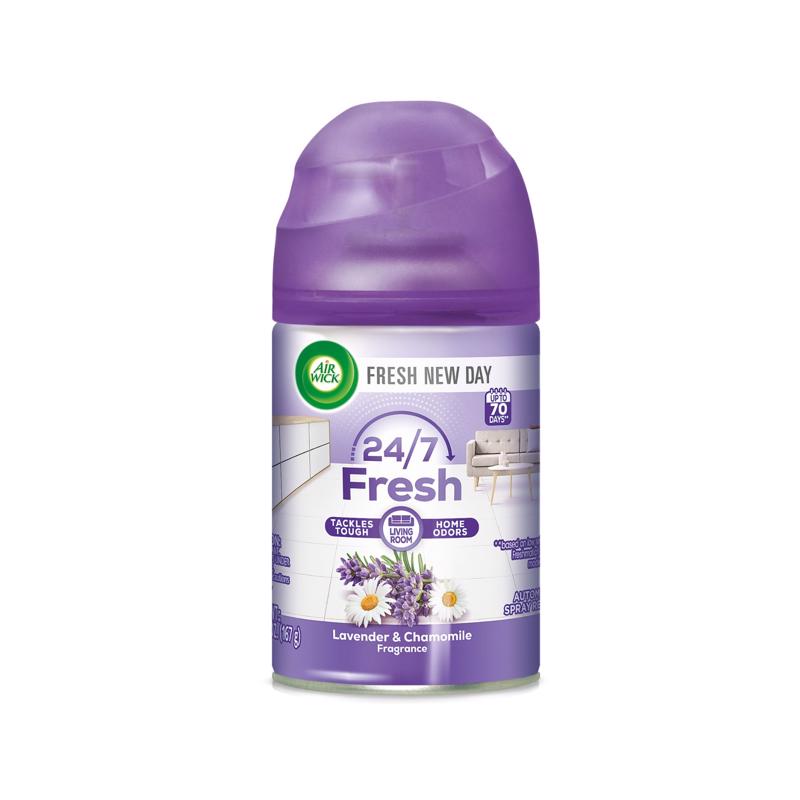 Emery Jensen AIRWICK lavender citrus aerosol air freshener can, 6.17 oz, with a lavender and citrus scent for freshening rooms.
