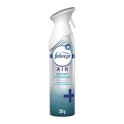 Emery Jensen aerosol air freshener spray bottle labeled AR FRS SPRY CRS CLN ARSL, designed to freshen indoor spaces.
