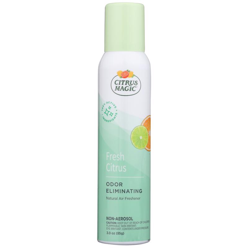 Six Emery Jensen citrus spray blend aerosol air fresheners in 3oz cans, ideal for freshening indoor spaces.