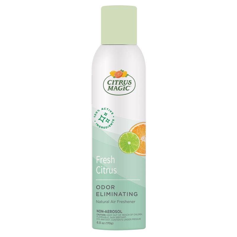 Set of six Emery Jensen Citrus Spray Blend aerosol air fresheners in 6oz cans, ideal for freshening indoor spaces.