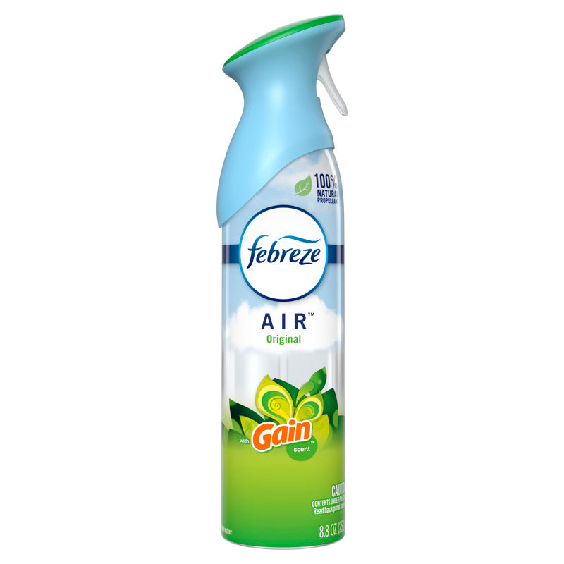 Emery Jensen FBZ Air Gain aerosol air freshener bottles, 8.8oz, pack of 6, freshens indoor spaces with citrus scent