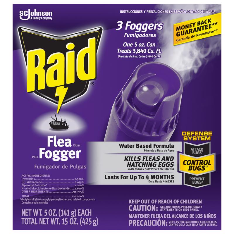 Emery Jensen flea killer fog 15oz aerosol fogger in a can, used for pest control and flea extermination in homes.