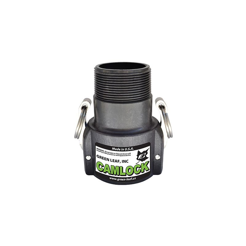 Emery Jensen 2-inch female coupler for AG sprayer fittings and PAR connections, made of durable metal.