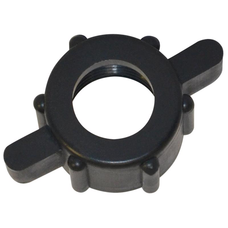 Emery Jensen FEML SWVL HS adapter fitting for 11/16-inch agricultural sprayer hoses, durable gray plastic construction