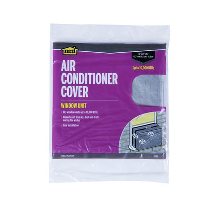 Emery Jensen air conditioner cover measuring 18x27x16 inches, designed to protect outdoor AC units from weather.