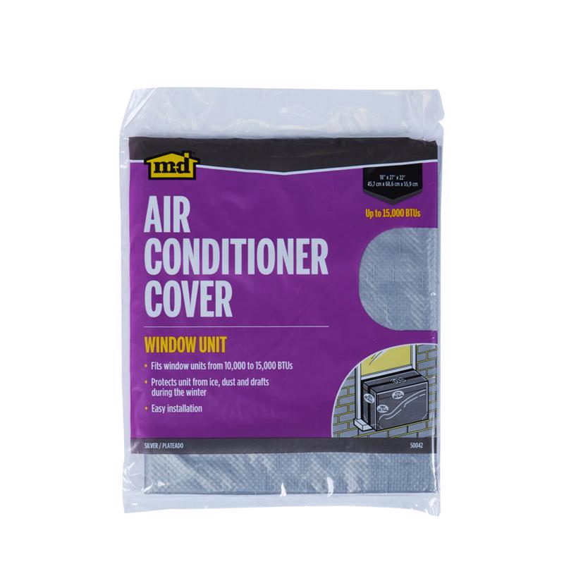 Emery Jensen air conditioner cover measuring 18x27x22 inches, designed to protect outdoor AC units from weather and debris.