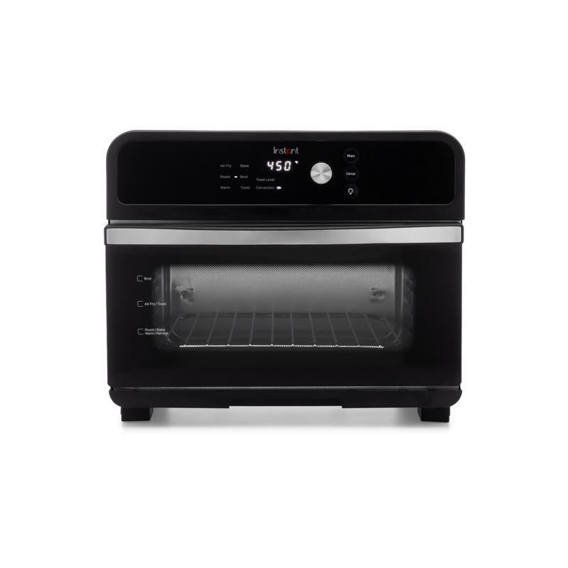 Emery Jensen black 18L air fry oven with digital control panel and spacious interior for healthy cooking.