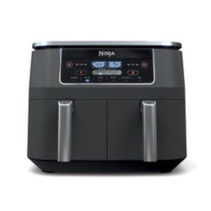 Emery Jensen black 1690W 12-inch air fryer with digital controls and spacious cooking basket for healthy frying.