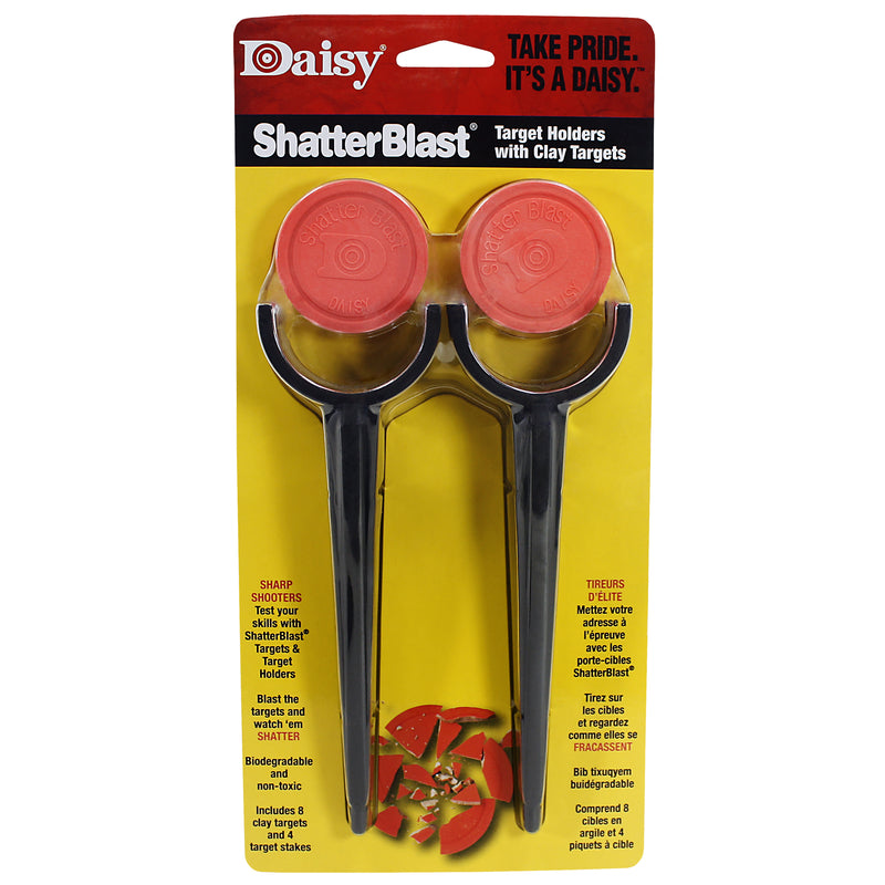 Emery Jensen clay target with holders for air gun shooting practice, outdoor target shooting accessory, durable and easy to set up.