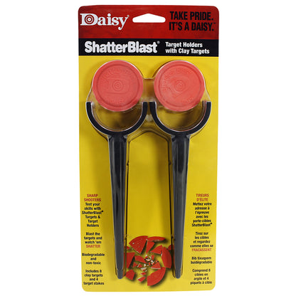 Emery Jensen clay target with holders for air gun shooting practice, outdoor target shooting accessory, durable and easy to set up.