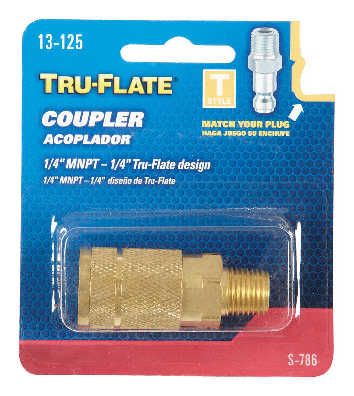 AIR COUPLER "t" 1/4"MNPT