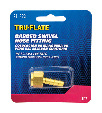 Emery Jensen air hose end with 1/4 inch ID and 1/4 inch FPT fitting for air compressor connections.